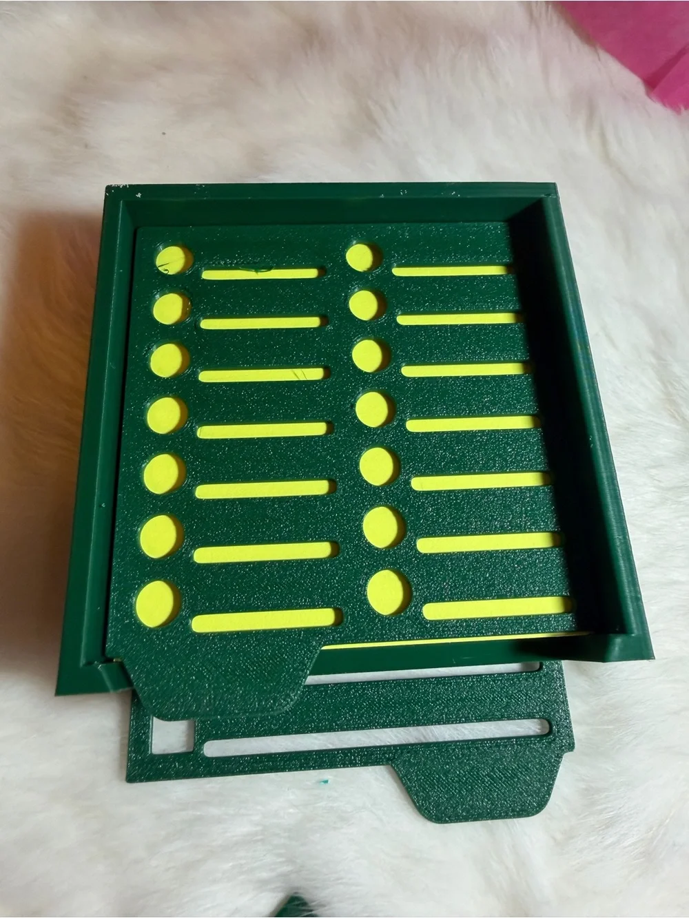 Green and Yellow Plastic Organizer Tray
